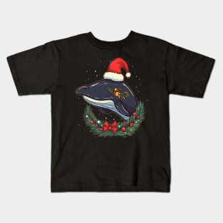 Whale Christmas Kids T-Shirt